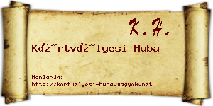 Körtvélyesi Huba névjegykártya